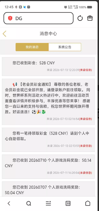 【DG】—✅—老会员彩金